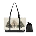 thumbnail image 7 of FORMRS Canvas Laptop Tote Bag for Women with 15.6" Computer Compartments Shoulder Handbag, Hand Drawn Christmas Stars, 7 of 7