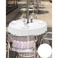 thumbnail image 4 of Outdoor Tablecloth Pure White Round Patio Tablecloths 60 Inch, Waterproof Outside Table Cloths with Umbrella Hole and Zipper, Solid Color Summer Table Cover for Outdoor Tables Garden, 4 of 6