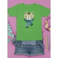 thumbnail image 3 of Cat Winter T-Shirt Juniors -Image by Shutterstock,  x-Small, 3 of 4