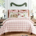 thumbnail image 5 of Levtex Home - Sleigh Bells Comforter Set - King Comforter (106 x 94in.) + Two King Shams - Christmas Tree and Reindeer - White Green and Red - Cotton, 5 of 5