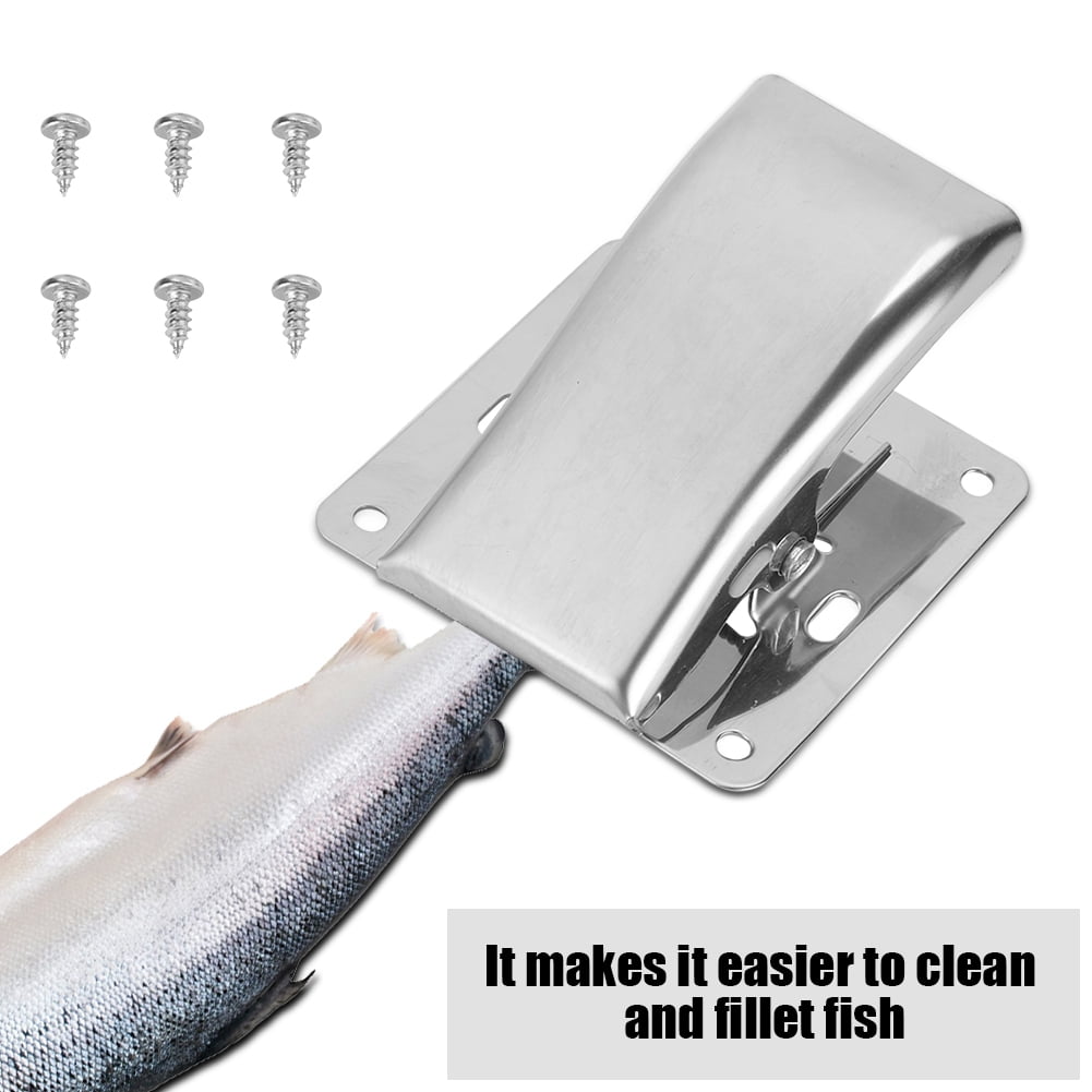 Safety clamp for Durable Stainless Steel Fish Fillet with mounting Screws for The Cleaning Card rustproof and Corrosion Resistant Fish Fillet clamp