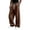 Coffee #269, variant on Men's Baggy Sweatpants Wide Leg Drawstring Elastic Waist Loose Fit Solid Color Casual Lounge Pants with Pockets