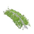 thumbnail image 1 of 20 piezas de cuentas acrílicas en forma de ramas de flores para manualidades, regalos y adornos. Verde, 1 of 9