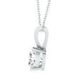 thumbnail image 2 of Sterling Silver with Natural White Topaz Solitaire Pendant with 18" Chain, 2 of 3