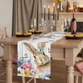 thumbnail image 2 of Table Runners 36 Inches Long Dress Scarves, Bunny Easter Farmhouse Kitchen Table Runner, Short Coffee Tablerunners, Spring Floral Blue Eucalyptus Leaves Wooden 13x36 Inch, 2 of 9