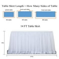 thumbnail image 2 of Dragonus Wedding Table Skirt Party Home Decor Table Skirt Wedding Party Tableware Cloth Baby Shower Birthday Banquet Party, 2 of 4