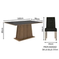 thumbnail image 3 of Juego de Comedor Madesa Oxford Mesa de Vidrio 6 Sillas Marrón/Negro 01, 3 of 10