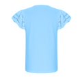thumbnail image 6 of CYRBOKO Girls T Shirts, Comfy Breathable Casual Cut-out sleeves Summer Tops Sky Blue Size 14-15 T, 6 of 8