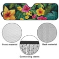 thumbnail image 6 of Yuyamidu Tropical Hibiscus Windshield Sun Shade for 1997-2018 Jeep Wrangler TJ JK JKU, Palm Leaves Sunshades Heat Shield, 6 of 7