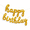 Gold, variant on Black Happy Birthday Script Foil Mylar Balloon Banner Party Decoration Sign