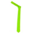 thumbnail image 2 of NYFASHION101 Men's Solid Color 2" Skinny Tie, Hot Lime, 2 of 2