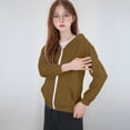 thumbnail image 6 of CAIVO Kids Hooded Zipper Jacket Full Sleeve Front Open Coats Children Youth Casual Jacket With Functional Pockets Relaxed Fit Outerwear, 6 of 9