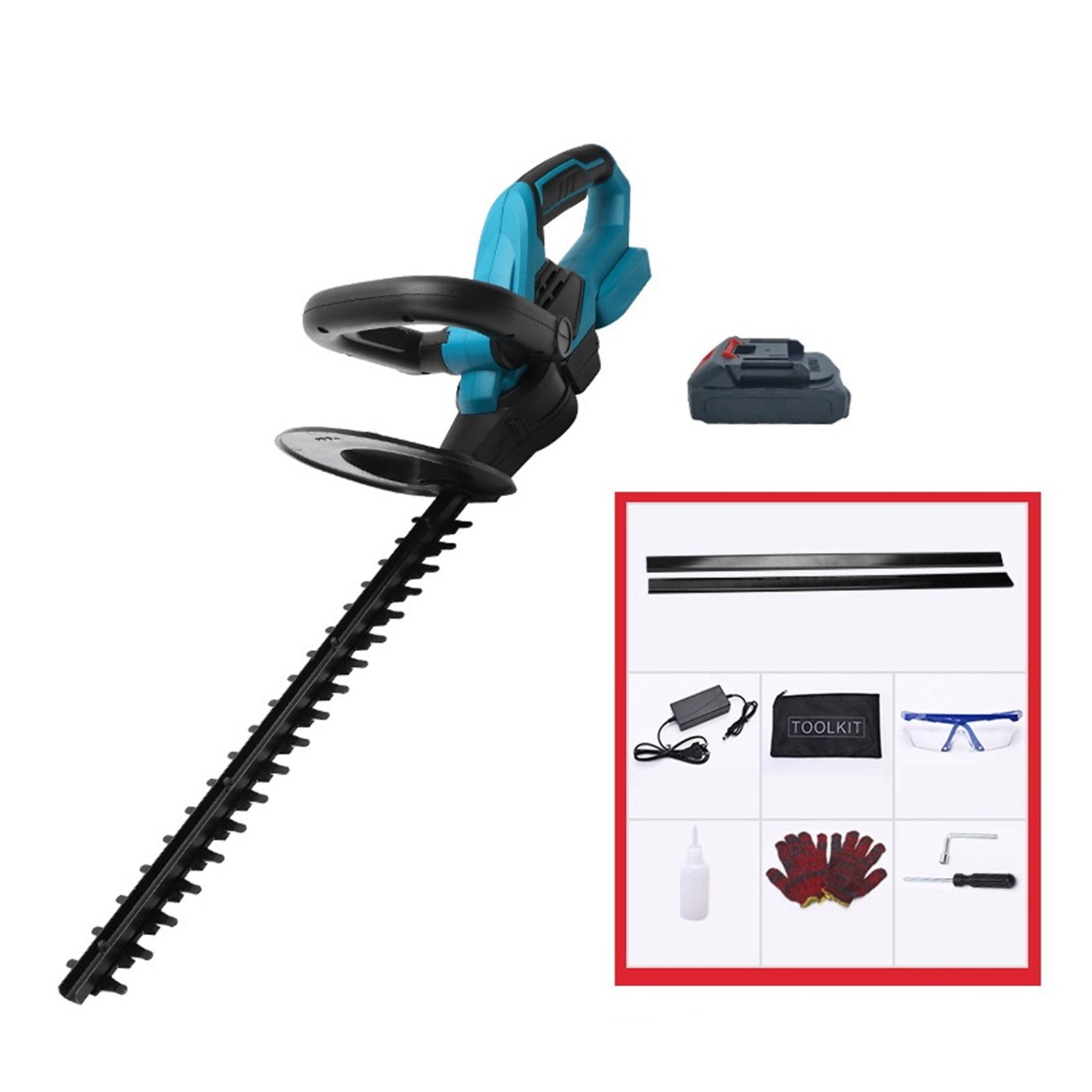 24V Cordless Grass Hedge Trimmer Electric Pruning Household Lawn Mower Grass Shear Lithium-ion Rechargeable Garden Tool Machine ,2 IN 1 Trimmer & Edger