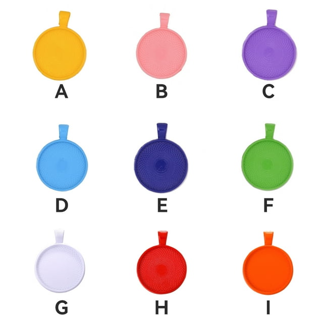 stanreset 100pcs Base Pendentif Plateau Rond Blanc Auto-Assemblage Découvertes Artisanat Collier Pendentifs Accessoire Mode Coloré Rouge