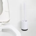 thumbnail image 3 of Escobilla y soporte de silicona para inodoro, juego de portaescobillas de baño, Kit de cepillo de limpieza de inodoro de silicona mejorado, juego de soporte de secado, 3 of 5