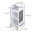 thumbnail image 3 of 3-Tier Bookcase Bookshelf, Cute White Book Organizer Storage Cabinet Freestanding Shelves and Cube Organizer for Bedroom Living Room Office School, 3 of 6