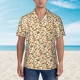 thumbnail image 2 of Fuzoiu Set With Peanut Print Hawaiian Shirt for Men, Summer Beach Casual Short Sleeve Button Down Shirts, Men’s Beach Summer Shirts with Pocket,Small, 2 of 7