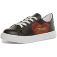 thumbnail image 6 of Guess Ellie Kid's Lace Up Heart Print Casual Synthetic Sneakers In Black Size 12, 6 of 6