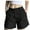 Black, variant on Uaswgudfs Women's Elastic Waist Cargo Shorts with Pockets - Stretch Casual Utility Comfort Fit Outdoors Style Shorts