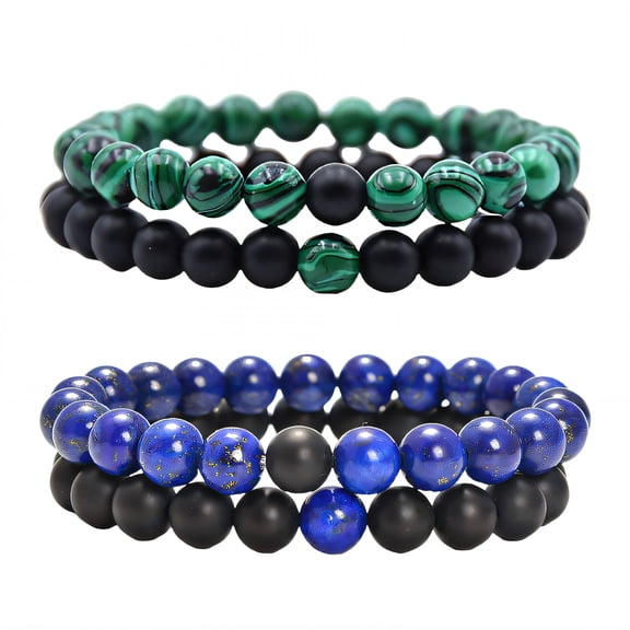DESIGNICE 2Pcs Beaded Bracelets for Women,Classic Timeless Appeal Beaded Bracelets,Unique Stylish Look Women'S Bracelets,Colormixing1