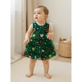 thumbnail image 4 of BemeyourBBs Girls Christmas Dress Sleeveless  Stars Layered Tulle Dress with Bells, 4 of 9