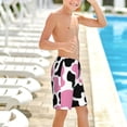 thumbnail image 6 of Cauagu Cow Spots Print Swim Trunks for Men,Youth Boys Swim Shorts Compression Liner Beach Shorts Boys' Swimming Shorts 7-20 Years Bathing Suit-Small, 6 of 7