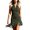 Army Green, variant on AJGRHE Womens Tie Back Halter Dress, V-Neck Cutout Fringe Hem Bodycon Fit Party Wear Hot Pink M