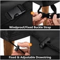 thumbnail image 4 of FLASHLUMI Heavy Duty Waterproof Outdoor Patio Sofa Cover, Windproof UV Resistant Furniture Protector with Buckles & Drawstring, Black, 54"x37"x35", 4 of 6