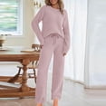 thumbnail image 2 of Annhoo Womens Fuzzy Fleece Sets 2 Piece Lounge Outfits Long Sleeve Tops with Pants Fall Winter Plush Warm Clothings, 2 of 7