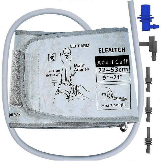 Extra Large Cuff Compatible with Omron 9u201d-21u201d Inches (22-53CM) XL Blood Pressure Adult ARM BP Replacement Cuff for Big ARM, Grey-2025