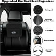 thumbnail image 3 of 2 Pack Customized Backseat Organizer Compatible with Kia - Multipurpose Hanging Storage for Cars, SUVs, Minivans & Trucks - Black PU Leather, Large Capacity, 3 of 7