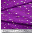thumbnail image 3 of Soimoi Purple Georgette Viscose Fabric Text & Arrow Tribal Decor Fabric Printed Yard 42 Inch Wide, 3 of 3