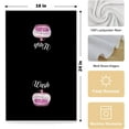 thumbnail image 5 of Pink and Black Bathroom Decor, Black and Pink Hand Towels for Bathroom Spa Bath Gym Decor Accessories Set of 4, Girly Bathroom Decor, 18x26 Inch, 5 of 5