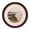 Cherry and Black, variant on 11x14 Decorative Oval Picture Frame, Rubbed Champagne Gold Border and Inner Beads Trim, Matted to 8x10, Glass Front