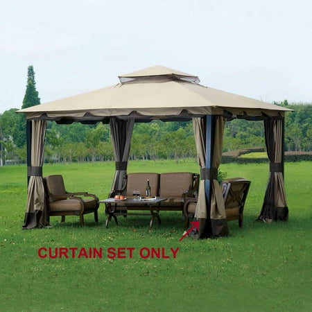 Sunjoy Replacement Curtain For L Gz215pst 4 10x12 Monterey Gazebo