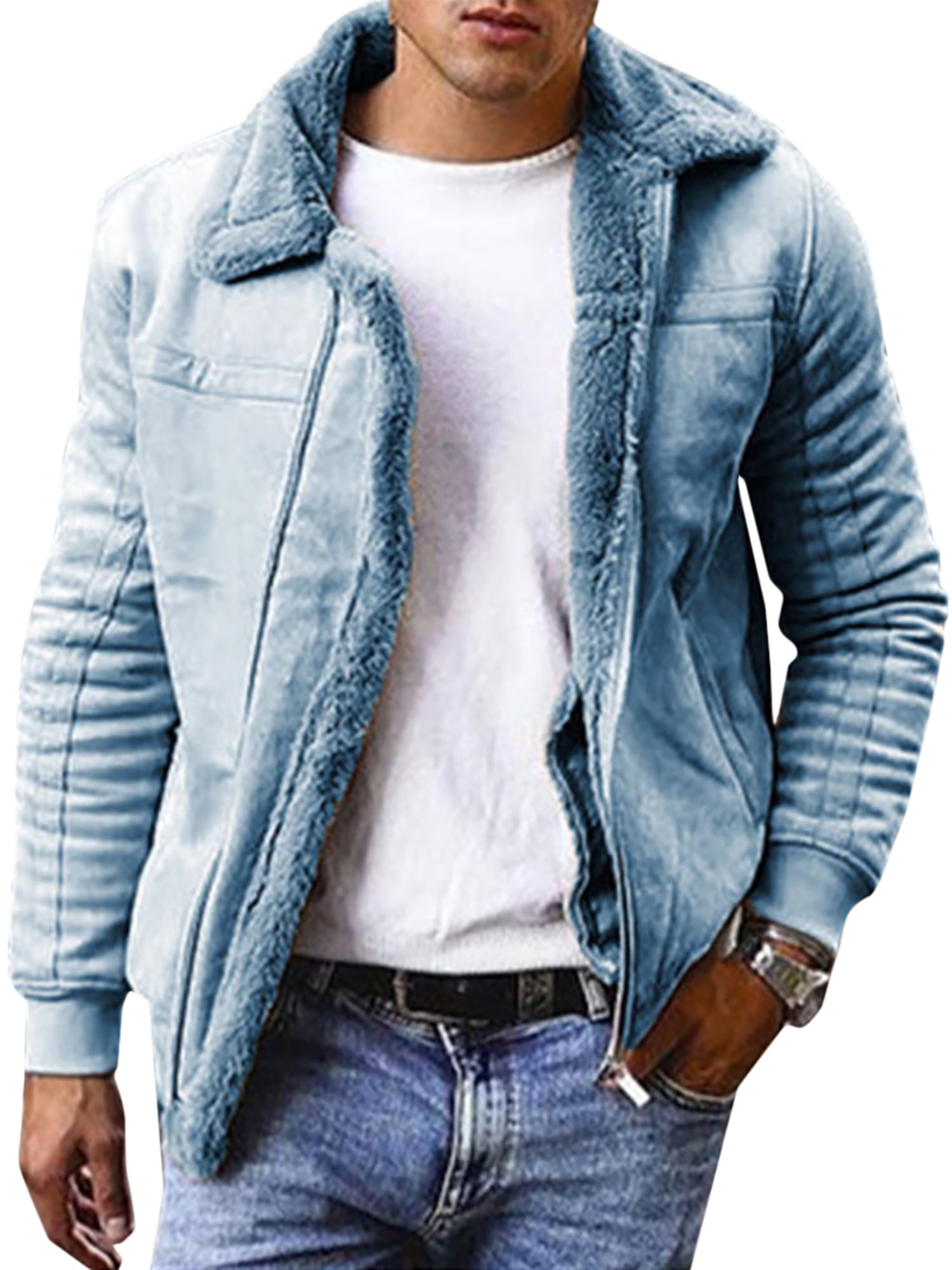 Men Motorcycle Jacket Biker Winter 