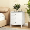 thumbnail image 2 of Topbuy 3-Drawer Modern Nightstand Bedside Table Wooden End Table White, 2 of 8