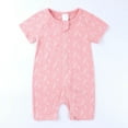 thumbnail image 2 of Utoimkio Newborn Summer Baby Boy Girl Rompers Zip-up Bodysuit One Piece Jumpsuit Short Sleeve Playsuit One Piece Outfit Clothes, 2 of 9