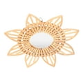 thumbnail image 2 of Rattan Wall Hanging Mirror, High Definition Innovative Rattan Mirror  For Dressing Flower, 2 of 8