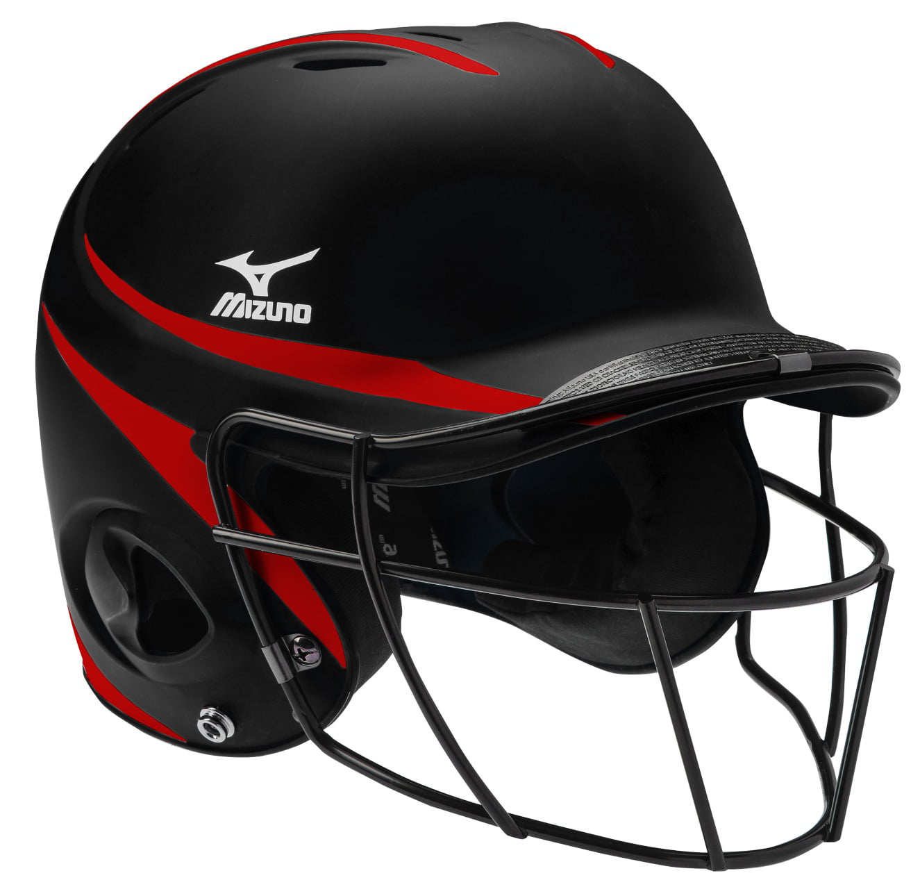 Mizuno MVP Series Solid Batting Helmet with Fastpitch Softball Mask White Large/X-Large 
