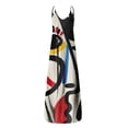 thumbnail image 4 of Lenago Robe de Maternité Grande Taille Femme Décontractée Grande Taille Imprimée Sans Manches avec Poches Maxi Longue Robe Été Plage Robes en Liquidation, 4 of 5