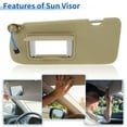 thumbnail image 6 of Unique Bargains Left Side Sun Visor Fit for Honda CR-V 2017-2022 Car Sun Visor Assembly W/ Vanity Light & Mirror Replaces No.83280-TLA-A62/83280-TLY-H11ZB Beige, 6 of 7