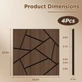 thumbnail image 2 of MuroPanel Abstract Polygon Acoustic Wood Slat Wall Tiles 4-Pack 24"x24", Modern 3D Wall Panels, Walnut, 2 of 11