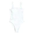 thumbnail image 4 of UTSJKR Women's One Piece Swimsuits Tummy Control Modest Bathing Suits Full Coverage Solid Color Summer Beach Swimwear White XXL, 4 of 5