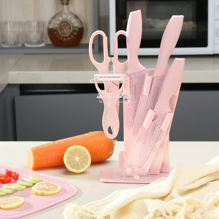 New Pink Knife Set Girl's Heart Kitchen Knife нож Cuchillo Kitchen  Accessories Cuchillos De Cocina Navaja 칼 سكين - AliExpress