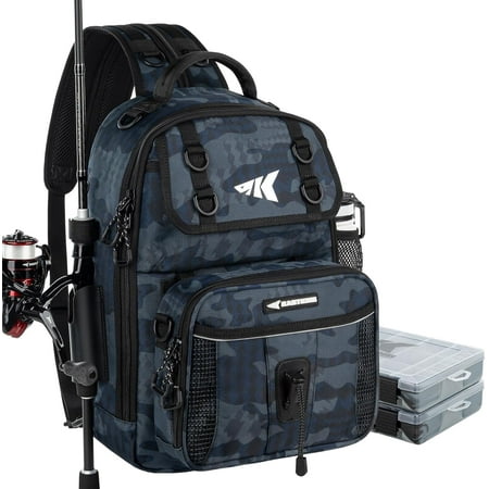 KastKing Fishing Backpack with Rod & Beverage Holder,Tackle Bag for Fishing Gear Fishing Sling Bag-BaitSpace