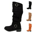 thumbnail image 2 of WJHWSX Slip Resistant Boots for Women,Knee High Boots,Safety Toe Boots for Women,Flock,Black,36(US:5.5), 2 of 9