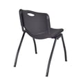 thumbnail image 6 of Regency Cain 30 in. Square Breakroom Table- White & 4 M Stack Chairs- Black, 6 of 6