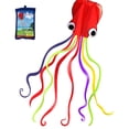 thumbnail image 1 of Cerf-volant Animal Sans Cadre Multicolore Patchwork Circulaire Cerf-Volant Enfant Adulte Jouet d'Extérieur Tête Violette Queue Colorée, 1 of 9