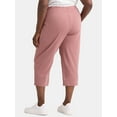 thumbnail image 3 of Athletic Works Women's and Women's Plus Knit Capri Pants, 22" Inseam, Sizes XS-4X, 3 of 5